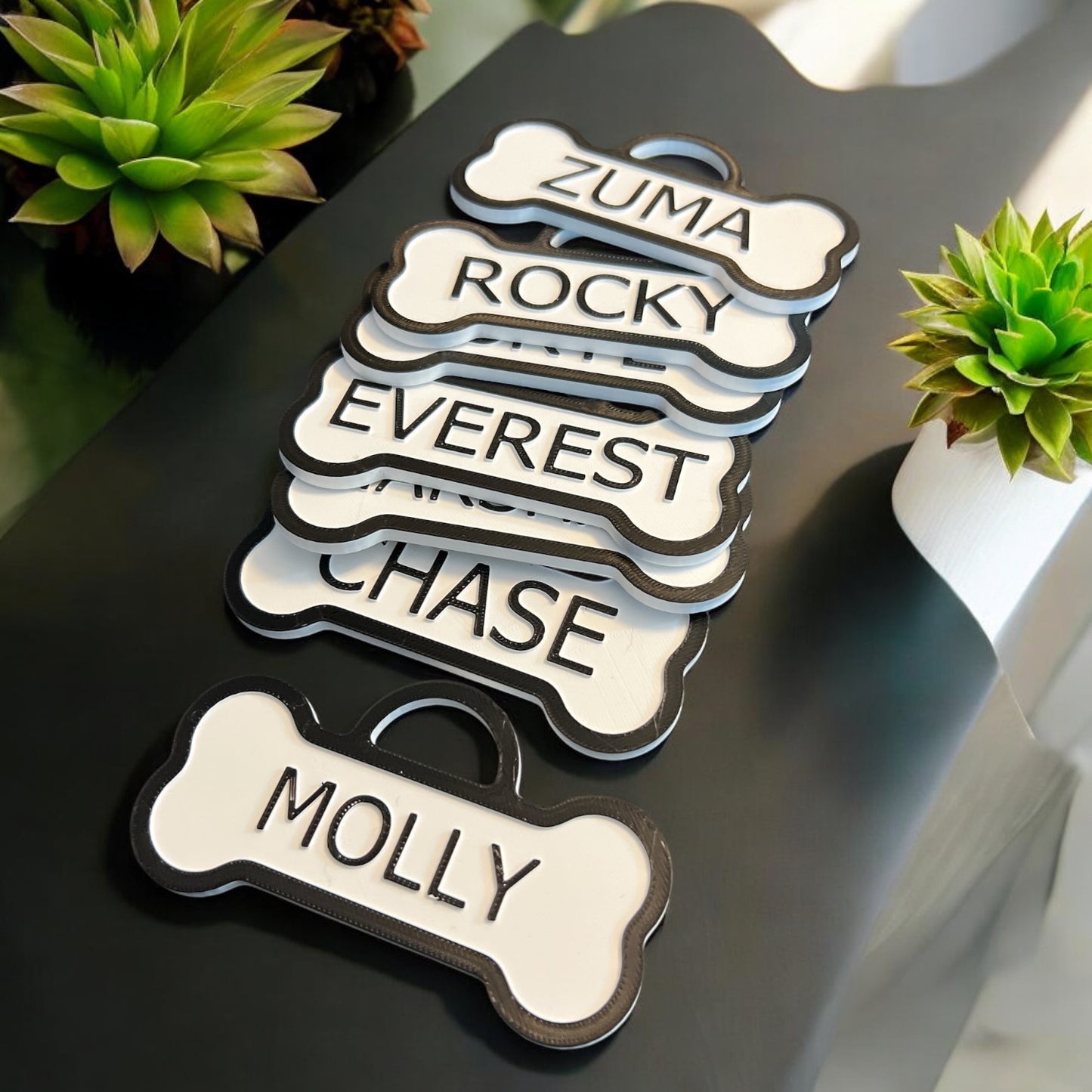 4inch wide costume custom dog name tag